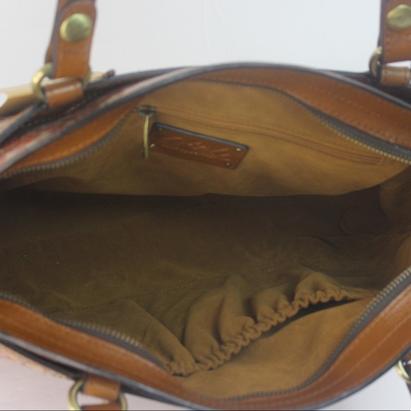 Patricia Nash Poppy Leather Tote Boho India Handbag New LOVELY!! Retail $249 - Picture 3 of 9